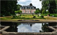 Blick vom Franz&ouml;sichen Garten auf die Ostseite des Schlosses